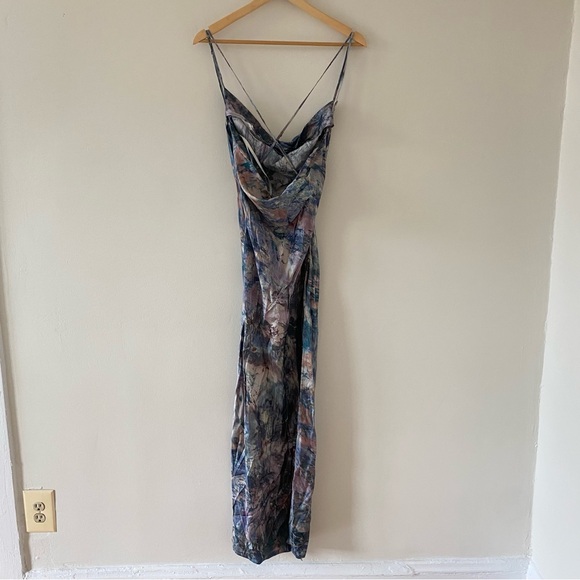 NWOT Michael Costello Braxton Dress in Oil Abstract Print Size Small - Picture 6 of 8